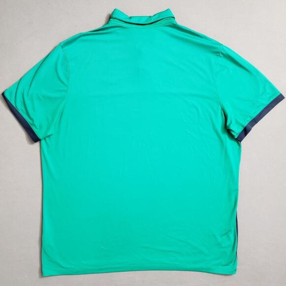 Nike Golf Standard Fit Dri-Fit Polo Men's 2XL Green Blue Short Sleeve Big & Tall - Picture 2 of 9